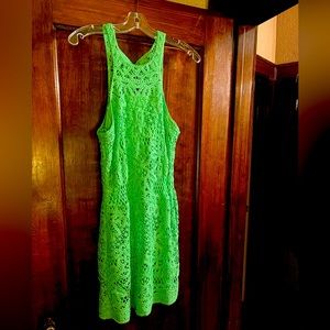 Green Crochet Dress